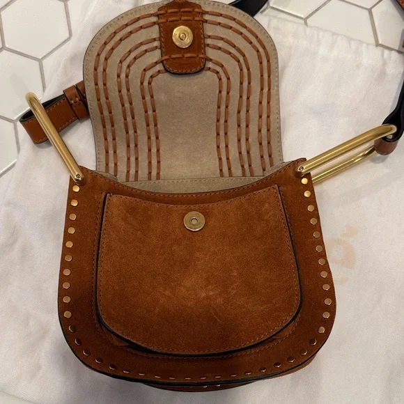 Chloe Tan Leather Crossbody Bag HUDSON MINI - Picture 5 of 12